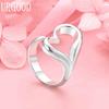 925 Sterling Silver Jewelry Heart Ring Wedding Gift