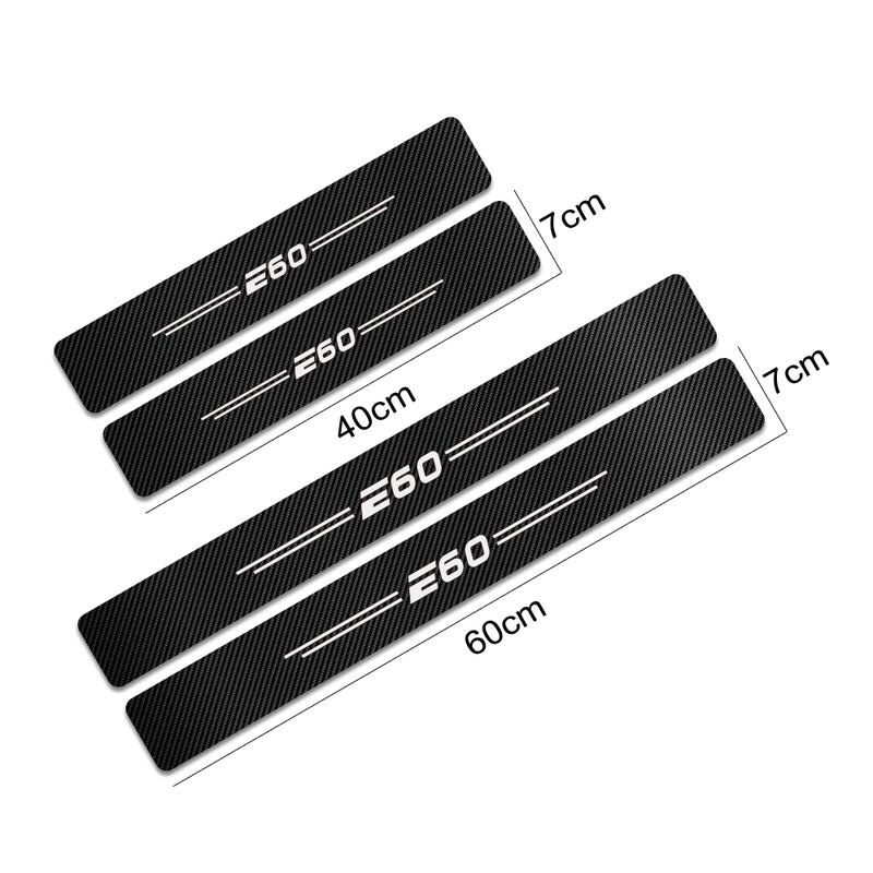 4PCS Car Door Sill Anti Scratch Stickers Car Accessories For BMW E46 E90 E91 E92 E93 E60 E61 E62 E70 E87 E39 E28 E30 E34 E36 E53