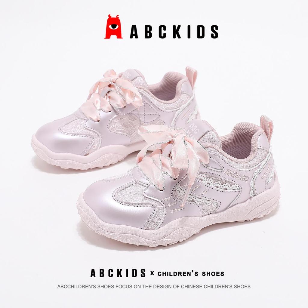 Детские спортивные кроссовки для девочек ABCkids с бантом - Весна 2026 Нескользящие Повседневные Беговые Кроссовки