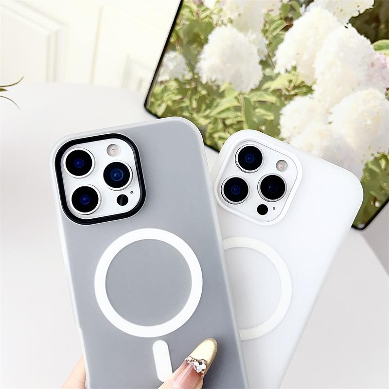 Дофаминовый желеобразный чехол с магнитной присоской, подходит для Apple 16 Promax, макарон, два в одном, чехол для мобильного телефона iPhone 16 с функцией распознавания кожи