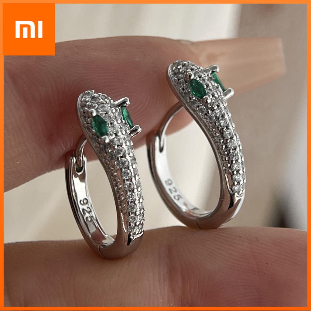 Xiaomi Серьги-гвоздики из стерлингового серебра 925 пробы в винтажном стиле для женщин, простые серьги-змеи с цирконом, ювелирные изделия, предотвращающие аллергию, аксессуары для вечеринок, подарок