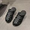 Summer Fashion New Sexy  Hollow Flat Bottom Women's Popular Comfortable Slippers Round Toe Sandals Womens Shoes