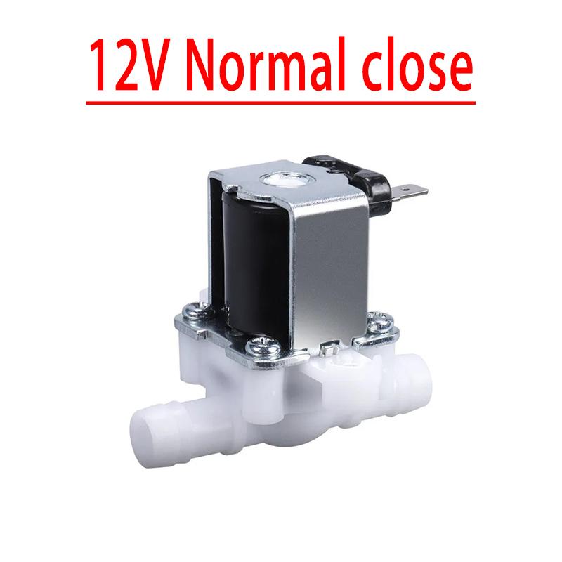 DC 12 24 AC 220V нормально закрытый напорный электромагнитный клапан впускной клапан 12 мм для диспенсера воды очиститель воды пластик