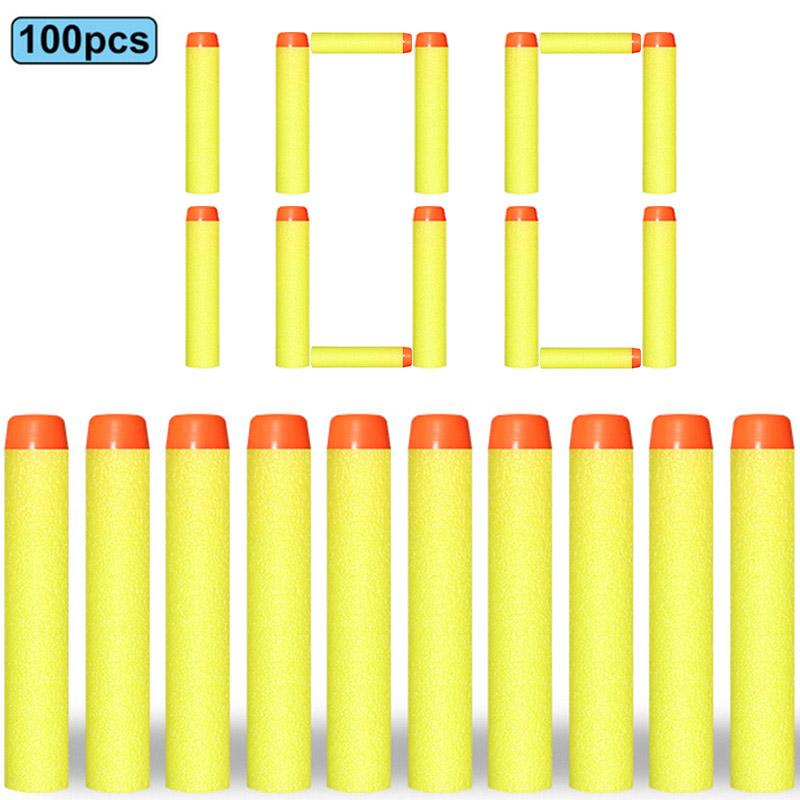 7,2 см 100 шт. Идеально для Nerf Мягкие Пули Снаряды Круглая Голова Пополняемые Губчатые Пули Детская Игрушечная Пушка Пули Идеально для Бластеров NERF N-Strike