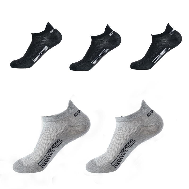 5 Pairs Men's Cotton Mesh Socks Low Top Invisible Ankle Socks Comfortable Breathable Sports Leisure Socks Home Travel Outdoor