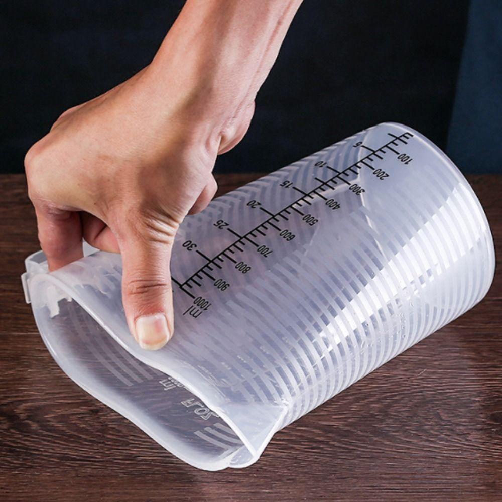 100/250/500/1000 мл Пластиковые Мерные Стаканы Кувшины Контейнер для Жидкостей Прозрачный Кувшин для Выпечки Муки Воды С Крышкой Кухонные Аксессуары