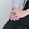 Винтажное кольцо-крест, классическое мужское украшение из нержавеющей стали в стиле хип-хоп, золотого цвета, цвет нестойкий, панк-ювелирные аксессуары