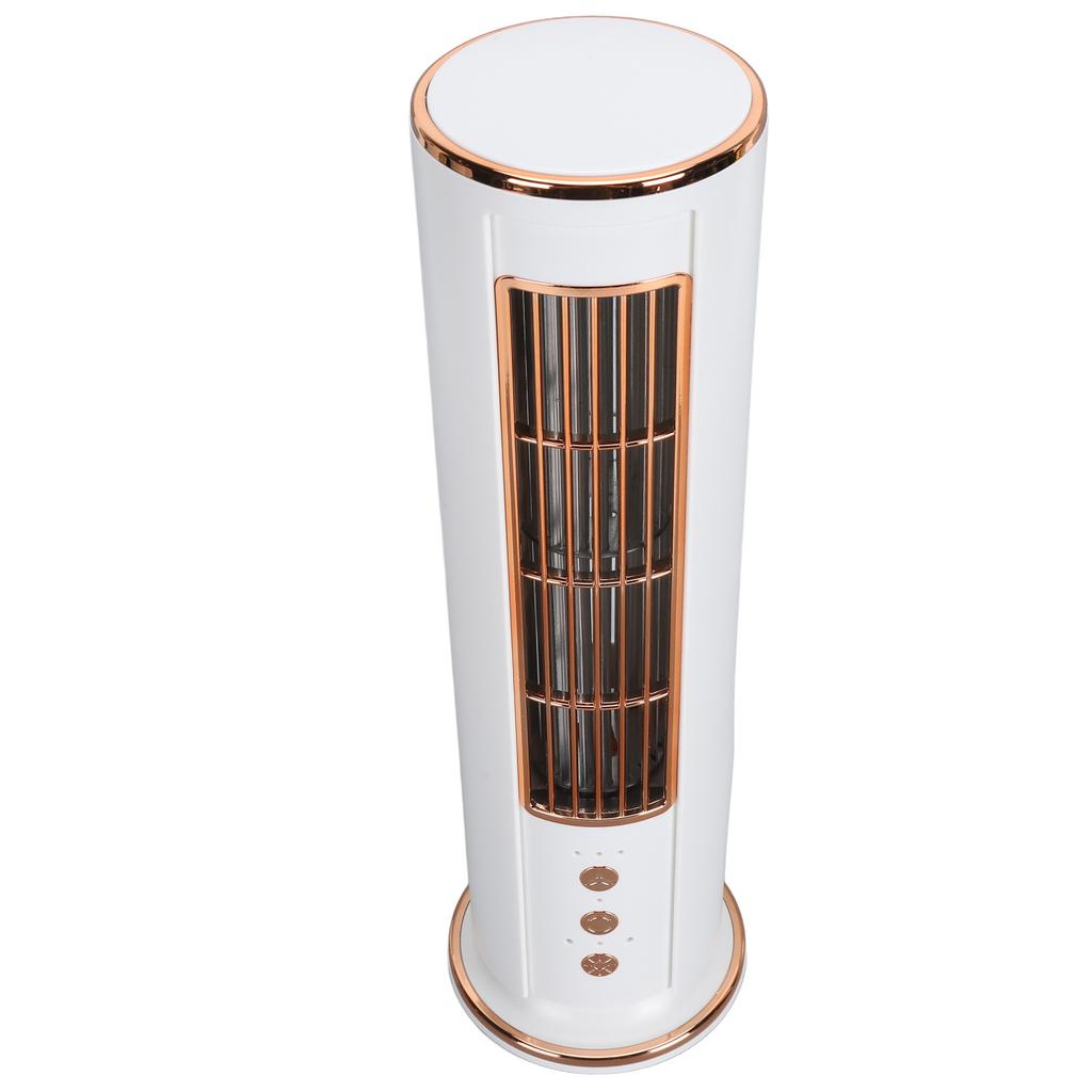 Desktop Bladeless Fan 3 Speed Wind Tower Shaped USB Rechargeable Fan with Remote Control for Summer