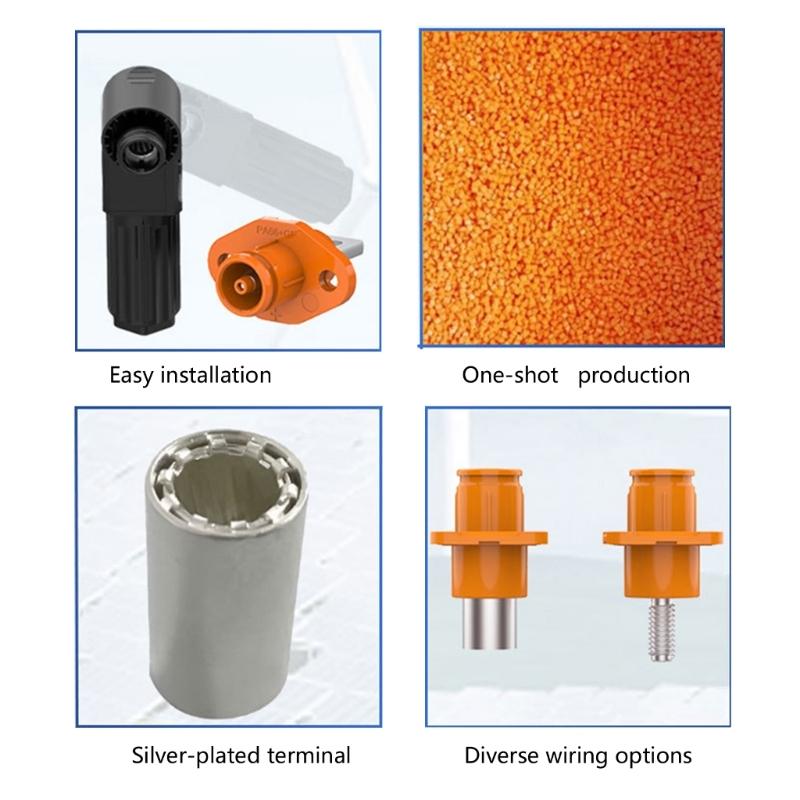 Battery Energy Storage Connector 50A Weatherproof Solar Battery Connector with Silver Copper for Industrial