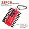 22 Pcs Impact Screwdriver Bits Set with Organizer Sleeve, Magnetic  S2 Steel Multi Driver Bits and 1Pc Bit Holder