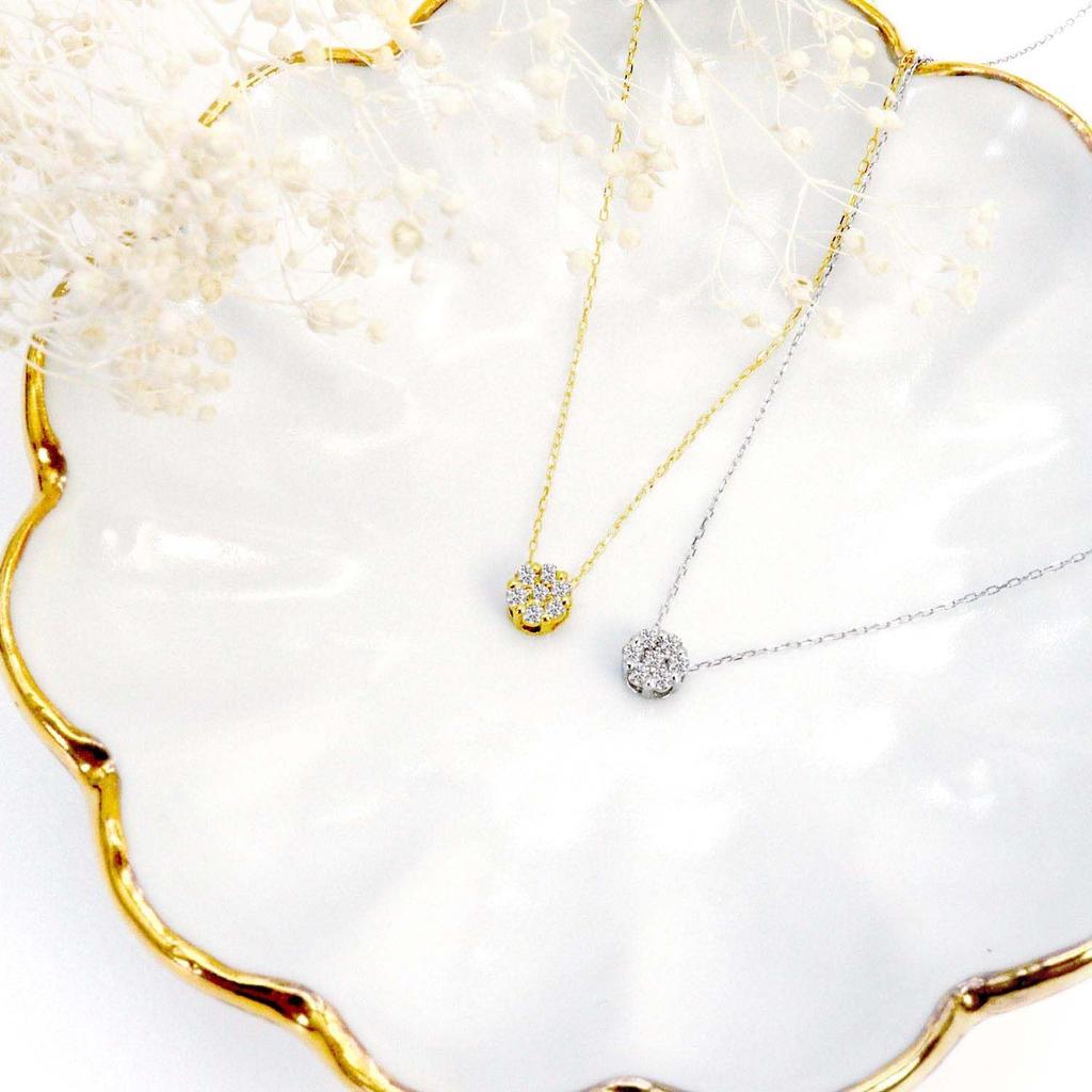 Ожерелье с бриллиантом Dahlia Flower Gold K18 18K [Lara Christie] 0.1ct lp51-0002-yg