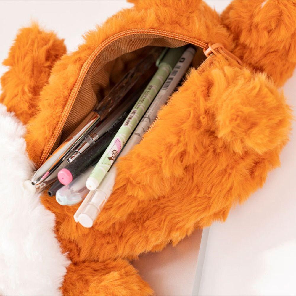 Школьные канцелярские принадлежности сумка для хранения канцелярских принадлежностей плюшевый пенал милый органайзер для канцелярских принадлежностей