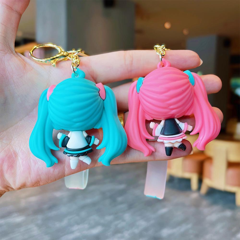 Cartoon Keychain Cute Girls School Bag Pendant Car Keyrings Creative Gift