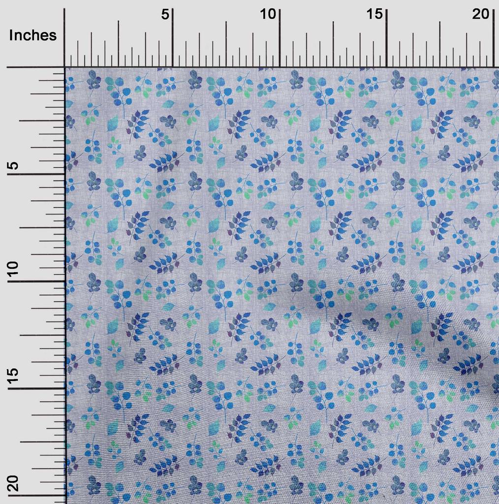 oneOone Cotton Flex Medium Blue Fabric Autumn Diy Clothing Quilting Fabric Print Fabric By Yard 40 Inch