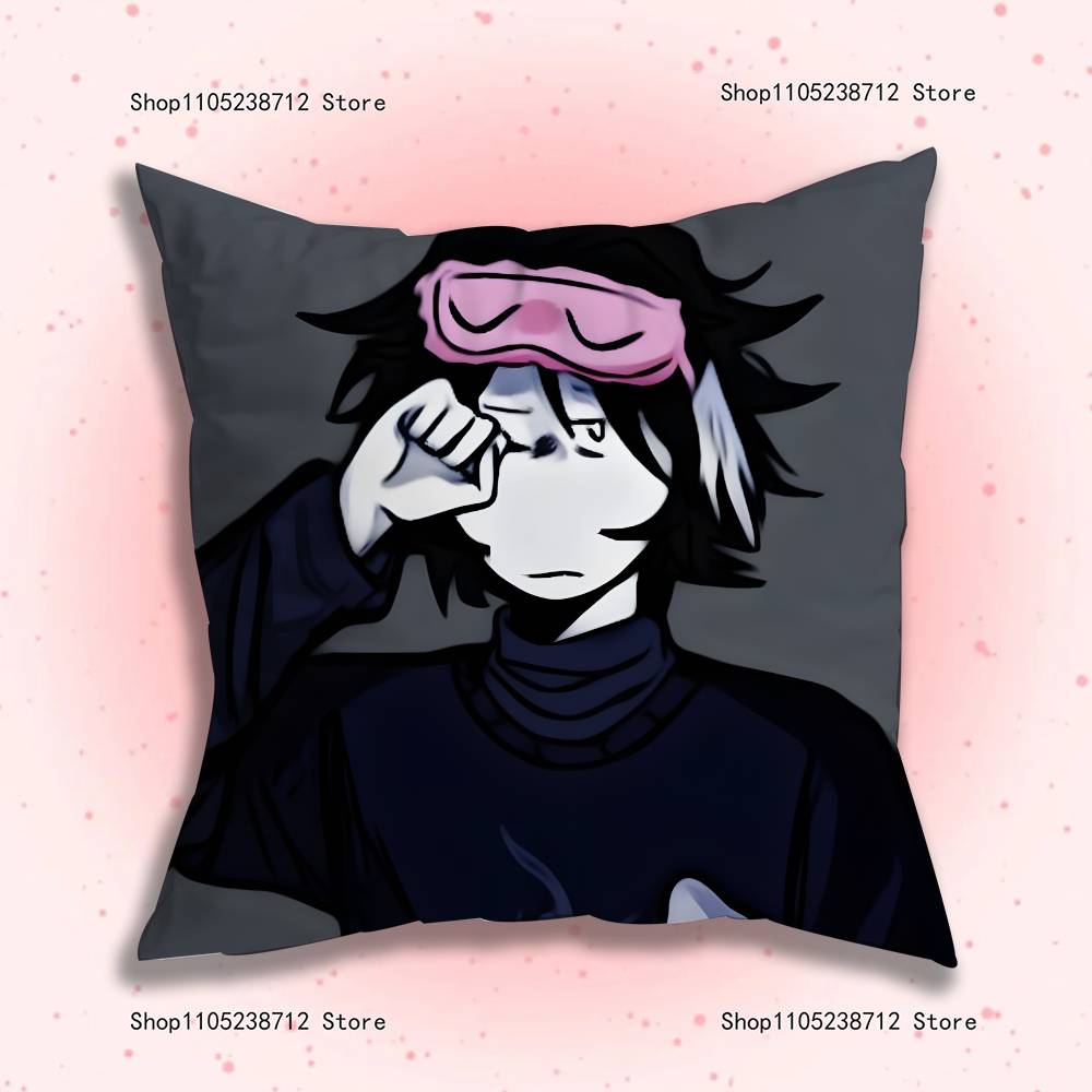 Twotime Forsaken Acrylic Anime Pillow Case Anti-Dustmite Pillowcase Invisible Zipper Silky Short Plush Sofa Cushion Cover