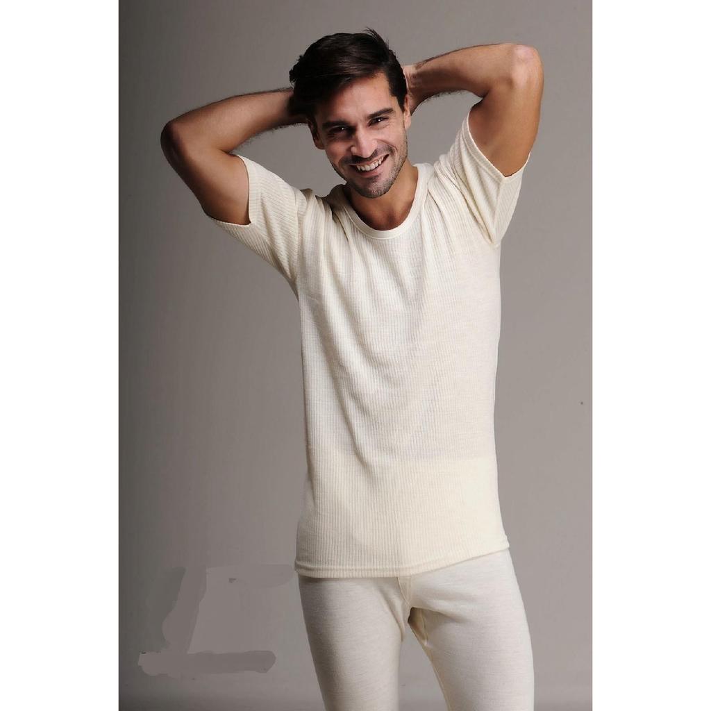 Мужская майка из 100% шерсти с коротким рукавом, майка 1000 — 1 шт.