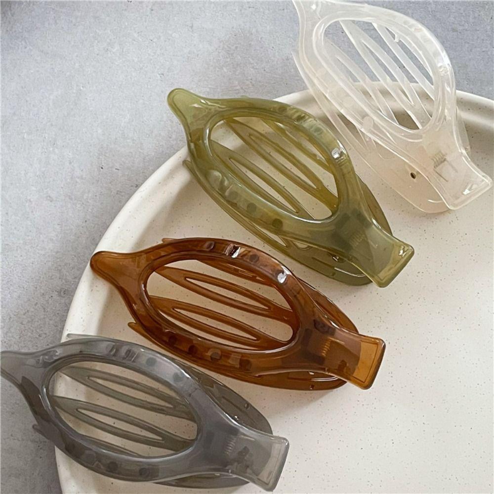 Летняя большая акриловая заколка-заколка для волос, прозрачные плоские заколки-крабы, новые заколки для волос с клювом утки