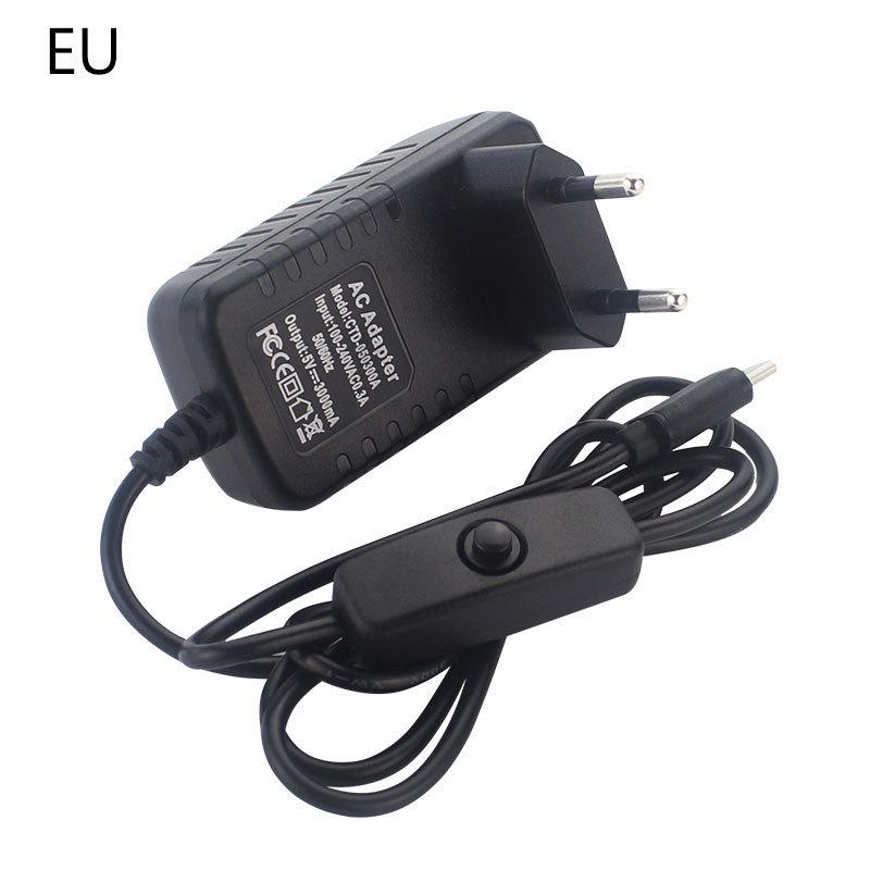Блок питания 5V 3A Type-C для Raspberry Pi 4B с переключателем