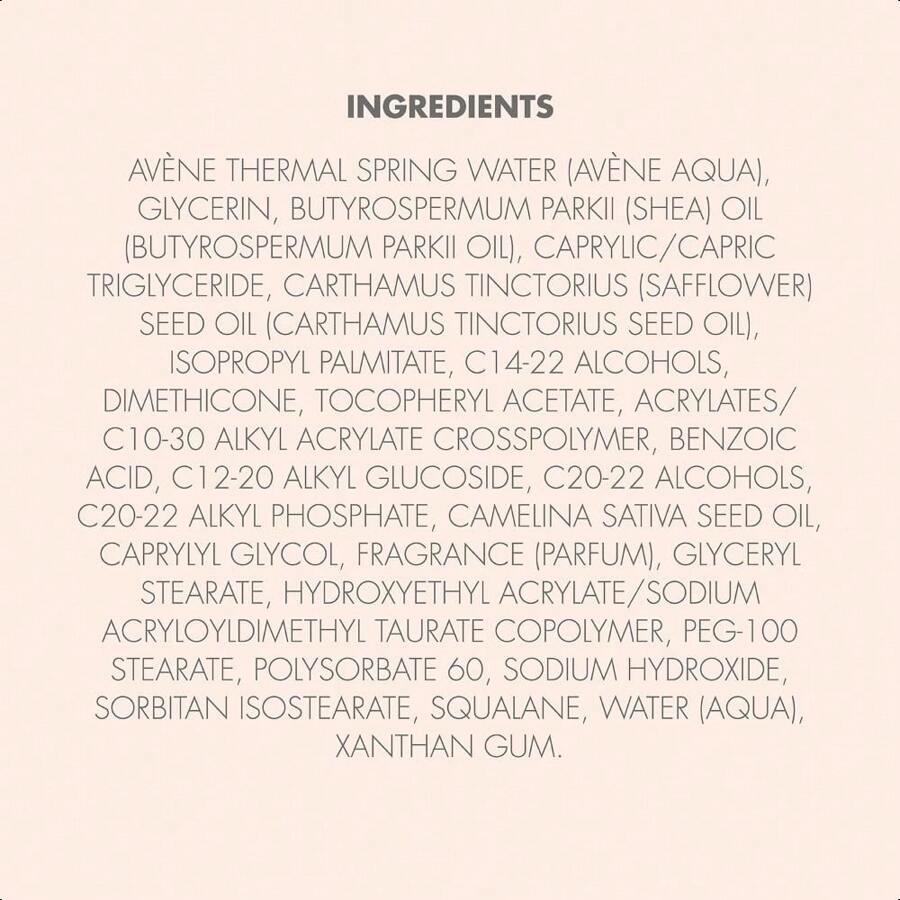 Avene Увлажняющий тающий бальзам 250 мл, Масло ши, Масло для тела, Нежирный, Нелипкий, Быстро впитывающийся