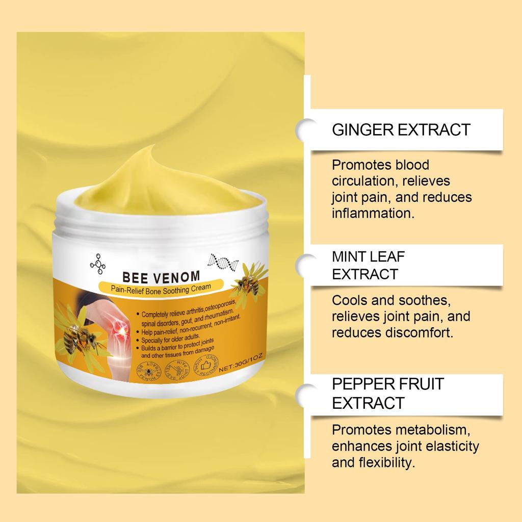 Bee Pain Cream Bee Cream Joint Cream Bee Ointment Bee Cream Against Pain Cream Soothing Cream Bee Care Gel.