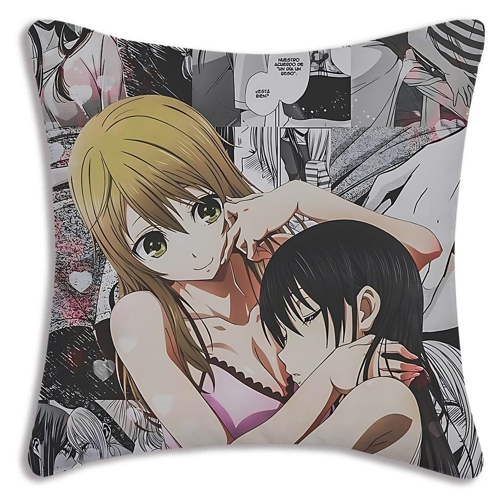 Милые GL Аниме C-Citrus Горячие Наволочки Мультяшные Декоративные Для Дивана Домашние Двусторонние Печать Короткий Плюш Милая Наволочка
