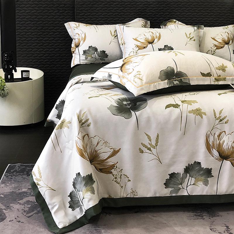 Летний комплект одеяла из тенселя: 25 дизайнов - Легкий шелк, Стирающийся, Идеально подходит для кроватей в студенческих общежитиях