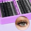 Cross-Border DIY Individual Cluster Lashes: Dense, Thick, Long, Root-by-Root, Clear Mixed, Large Capacity.