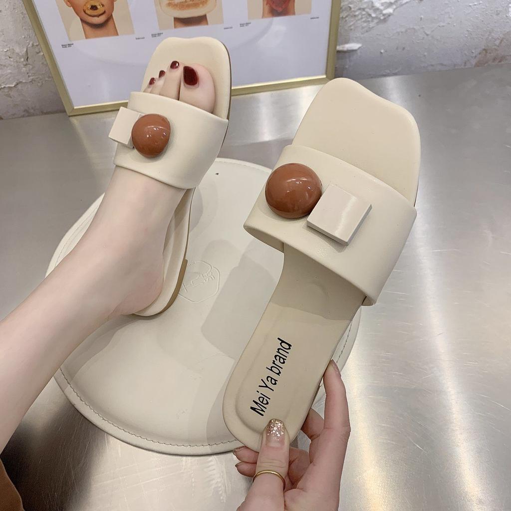 Обувь с открытым носком, лето 2024, женские тапочки на плоской подошве и сандалии, черные шлепанцы, роскошные сандалии H, дизайнер Y по акции F