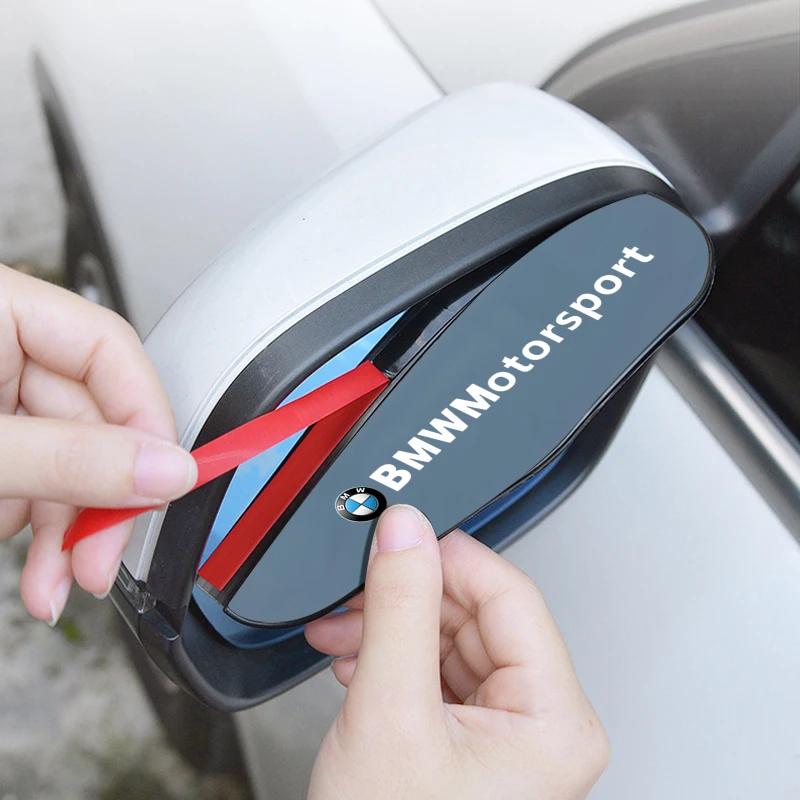 2Pcs Car Rear View Side Mirror Rain Board Eyebrow Guard Sun Visor Sticker For BMW M Performance E90 F20 E46 G30 G20 G05 G11 E48