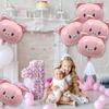Aluminum Film Cartoon Pig Head Foil Balloons Cute Animal Balloons Pig Balloons  Home Decor
