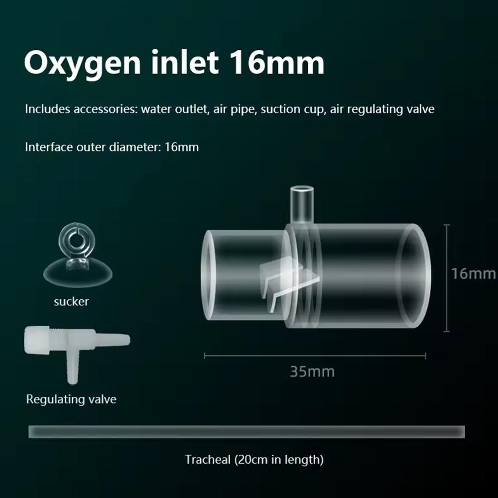 Акриловый Фильтр для Аквариума Выходное Отверстие Прозрачная Трубка Выхода Фильтра Увеличение Кислорода Практичный Съемный Выход Аэрации Аквариума