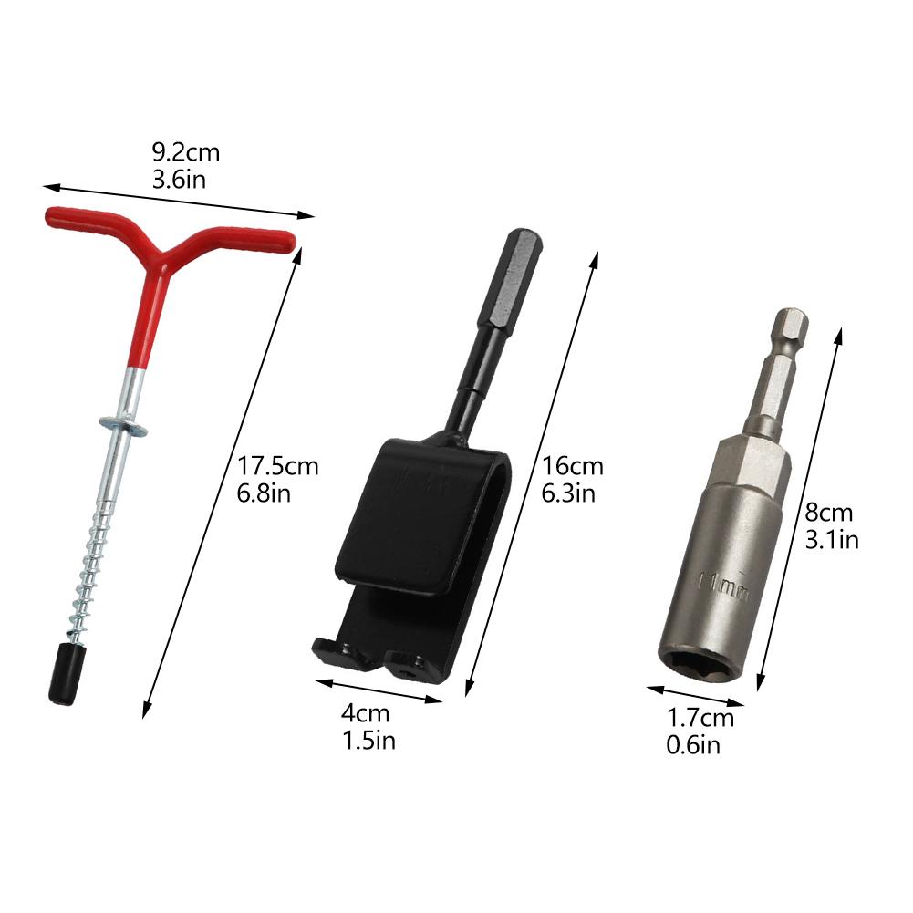 Multi-Functional Ice Anchor Tool Ice Anchor Drill Adapter Threaded Spikes Fishing Shelter Stakes Winter Ice Fishing Supplies