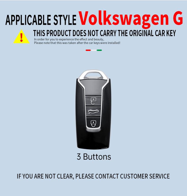 Valve Stems Caps For VOLKSWAGEN VW Zinc Alloy+Silicone Car Key Bag Smart Remote Keychain For Volkswagen VW Touareg 2018 2019 202 zw2