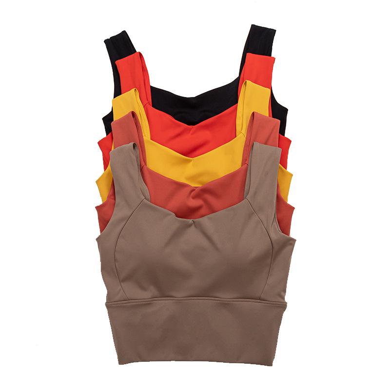 Женский удлиненный бюстгальтер для фитнеса, беспроводной бюстгальтер, нижнее белье с эффектом пуш-ап, противоударный спортивный жилет для бега, майка, бюстгальтер