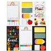 Teaching Is A Work Of Heart Sticky Notes Set Blackboard Self-Stick Note Pads Teacher Appreciation Gift Writing Memo Pads School Supplies