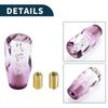 TUCKBOLD Набалдашник рычага переключения передач для автомобиля Передний рычаг 10 см Прозрачный Фиолетовый 1 Комплект Универсальный Акриловый с 2 Адаптерами