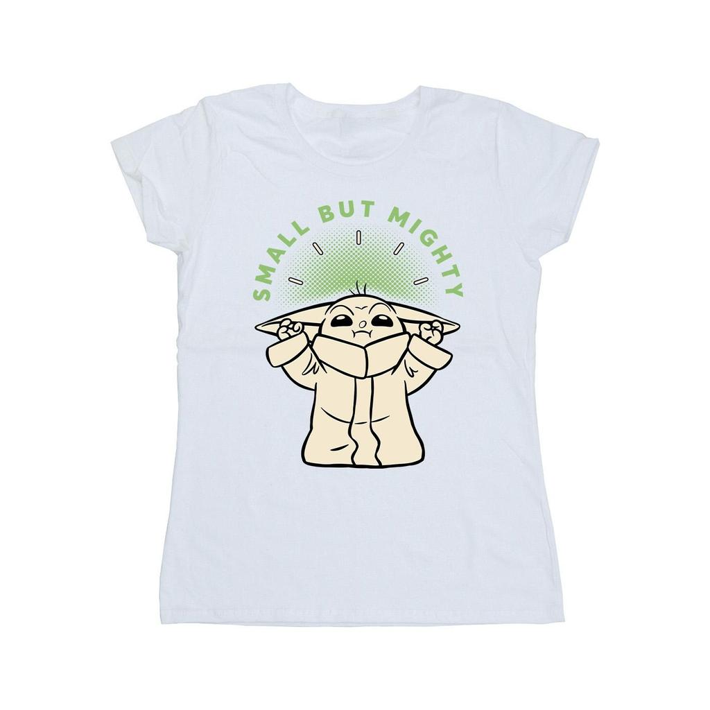Star Wars Womens/Ladies The Mandalorian Small But Mighty Grogu Cotton T-Shirt