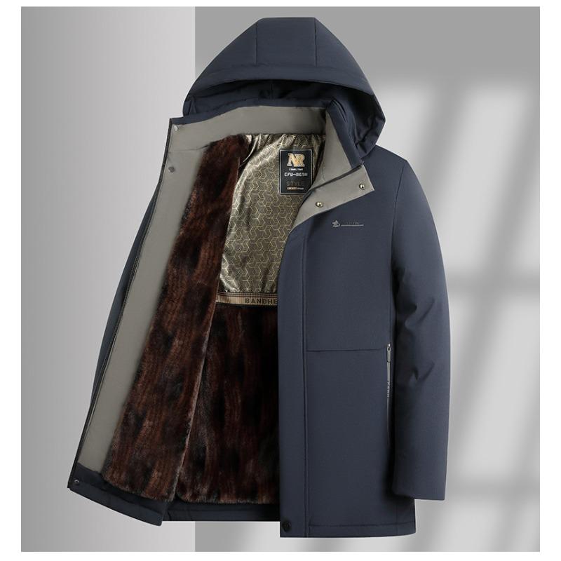 Зимнее пальто для отца среднего возраста, хлопковое пальто, бархатное и утолщенное хлопковое пальто и куртка