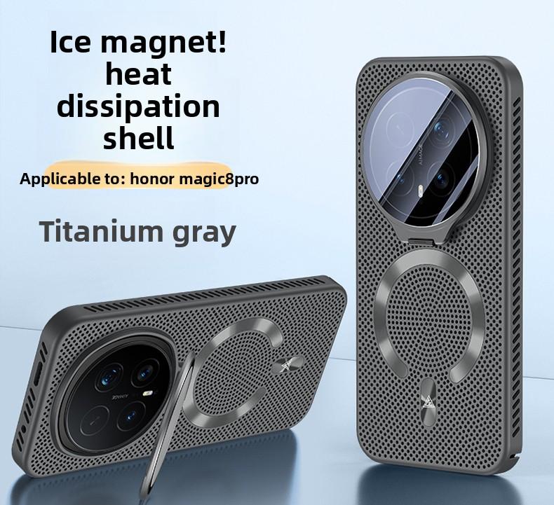 Чехол для Huawei Honor Magic 8 Pro Жесткий с теплоотводом Магнитный MagSafe Подставка для объектива Защитная задняя крышка Для Magic 8 8Pro Корпус