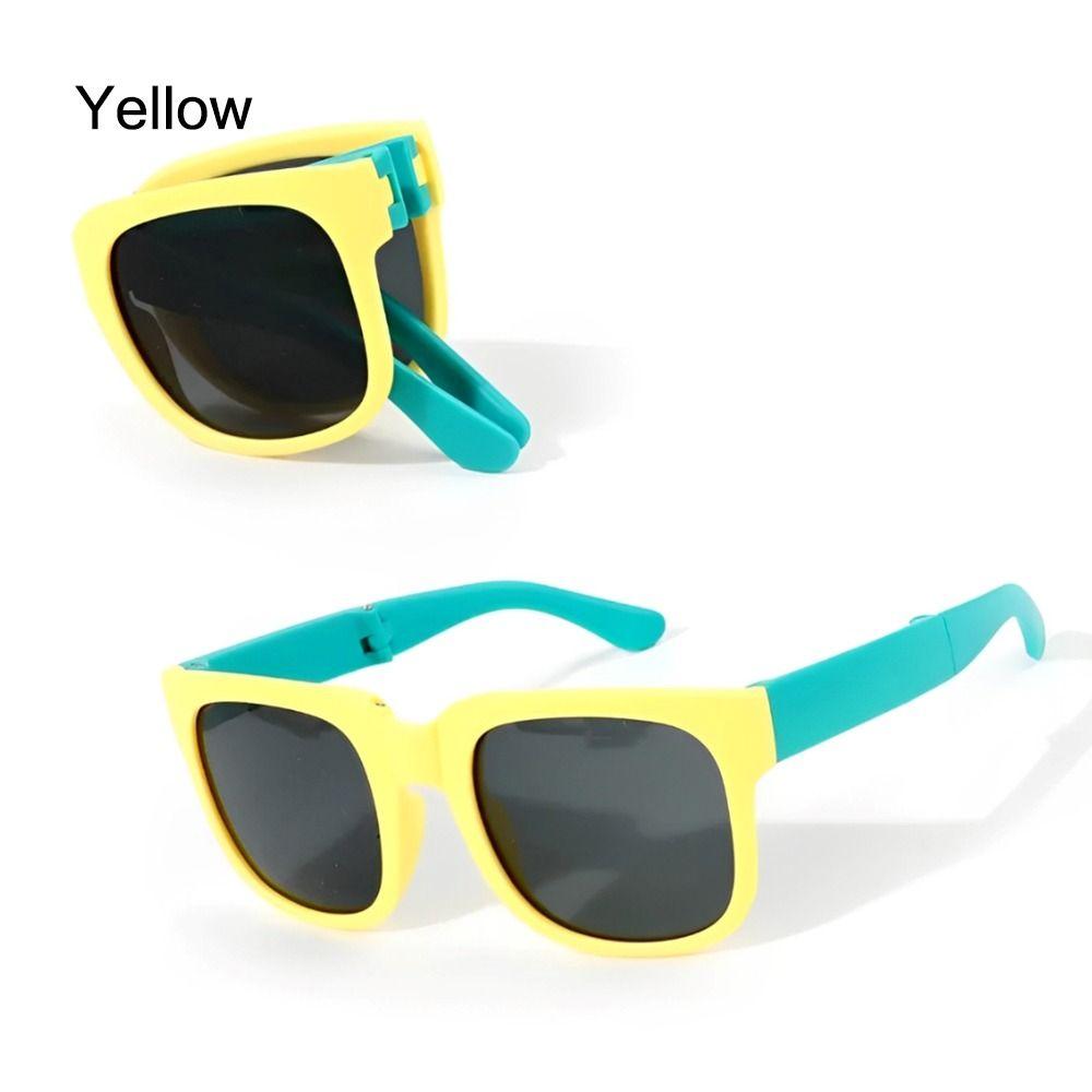 Уличные складные солнцезащитные очки с квадратной оправой, дорожные очки, модные оттенки для малышей мальчиков и девочек