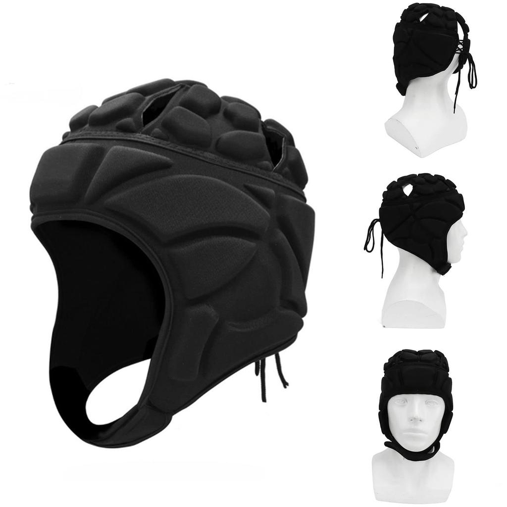 Rugby Cap Head EVA Protective Goalkeeper Helmet Guard, (L)