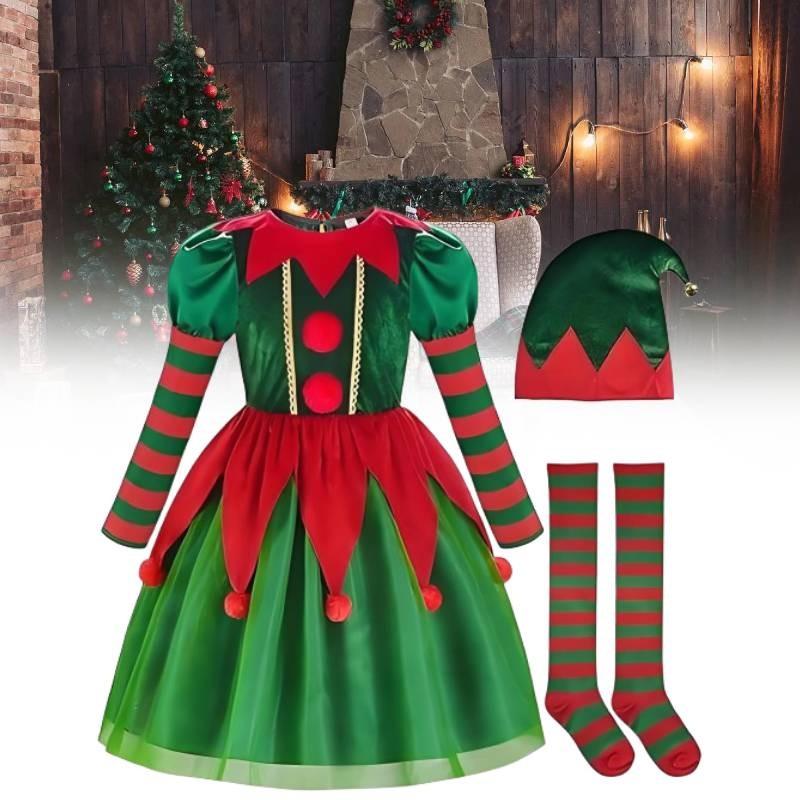 Delightful Three-piece Children's Dress Set With Soft Velvet Fabric For Special Performances
