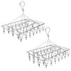 Drying Rack 36 Clips Stainless Steel Clip and Drip Hangers Clothes Drying Rack Sock Underwear Hangers Laundry Accessories