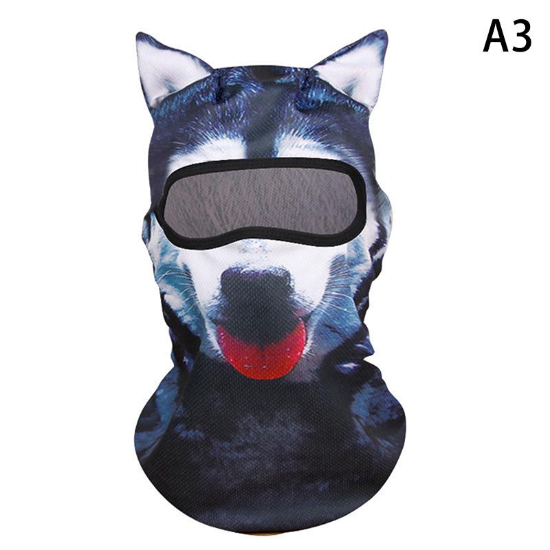 3D Кошка Лыжный Балаклаваживотное Маска для лица Полностью закрывающая лицо Капюшон Маска Милая Животнаябалаклава Мотоциклетный Мотокросс Лыжный Сноуборд Шапка