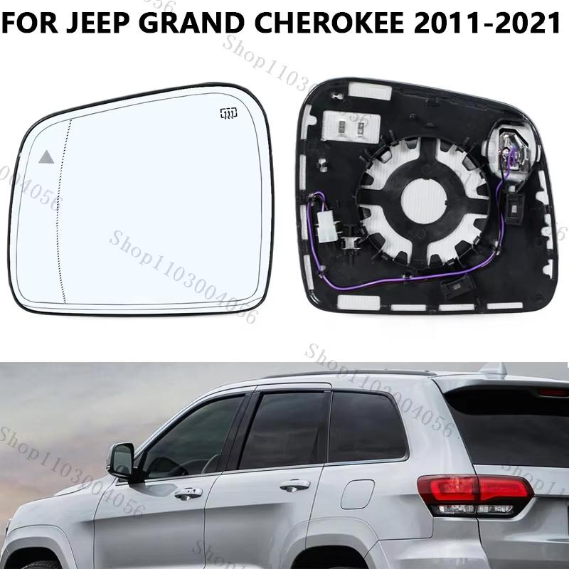 Side Door Mirror Glass Lens For Jeep Grand Cherokee 2011- With Heated Blind Spots Rearview Mirror 68082635AB 68082638AB