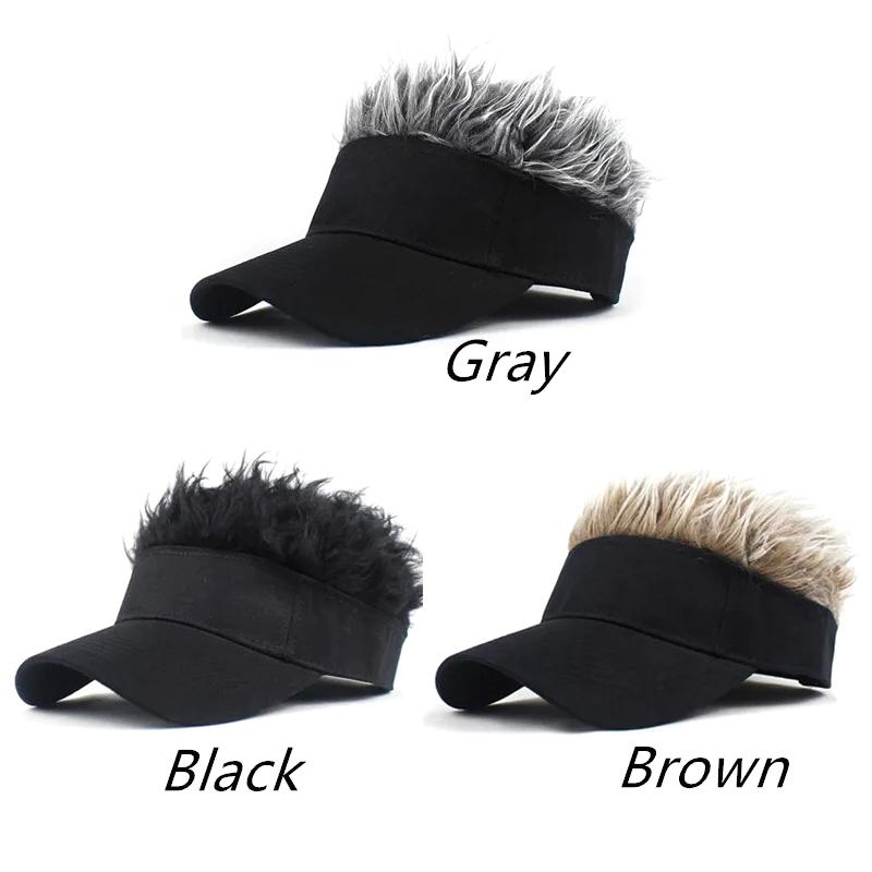 1 шт. бейсболка забавная кепка с козырьком интерес дышащая хип-хоп интегрированный тип солнцезащитная кепка парик