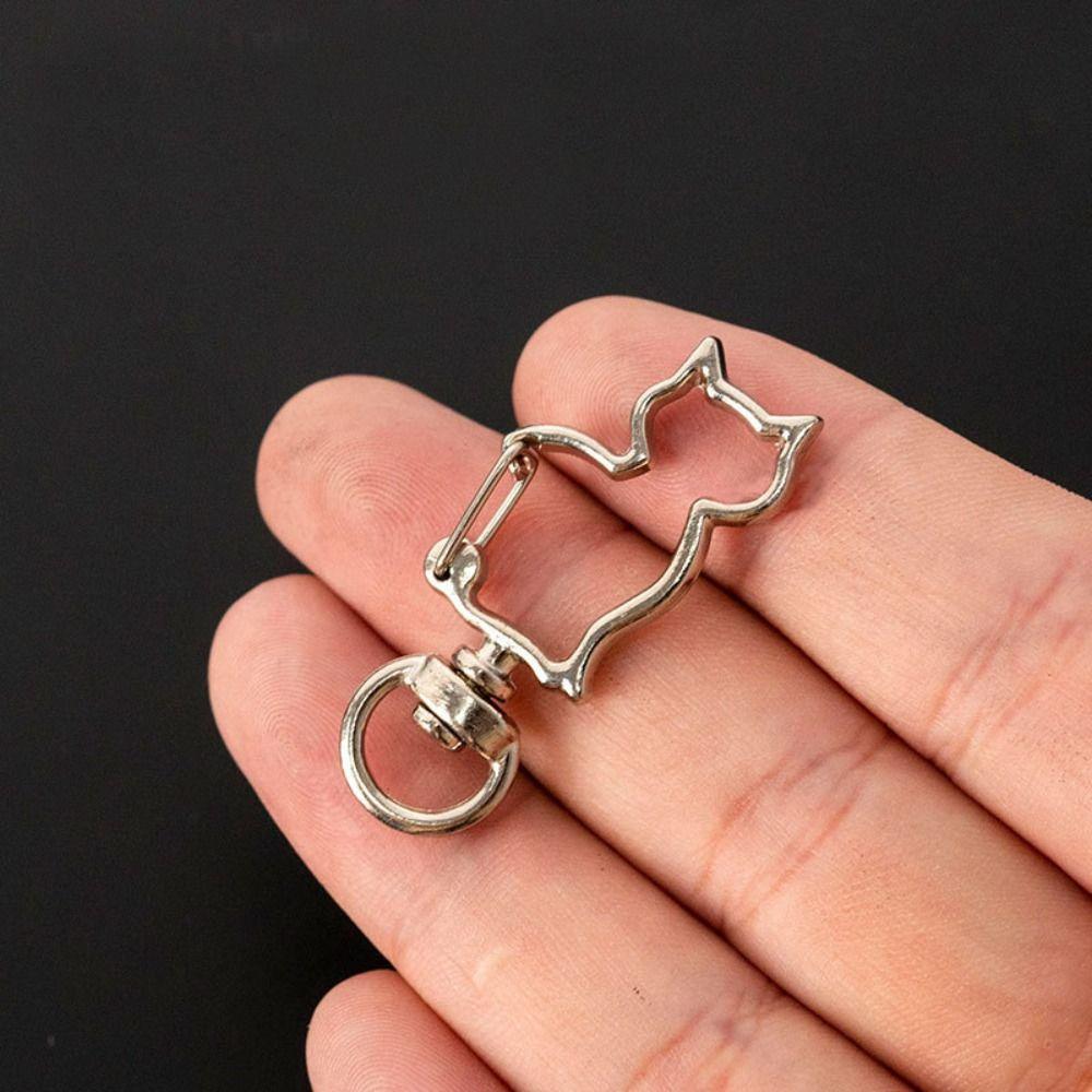 Золотое Серебряное Покрытие Кольцо-Соединитель Кот Цинковый Цинковый Сплав DIY Пряжка для Брелока DIY Ювелирные Изделия