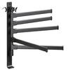 Heavy Duty Bathroom Organizer Swivel Towel Rack, 180 Degree Rotating Design, Wall Mounted Space Modern Hardware Aluminum Swing Holder, Anti-slip