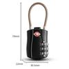 Security Multi-purpose TSA Customs Lock Anti-theft Safely Code Lock 3 Digits TSA Steel Wire Lock