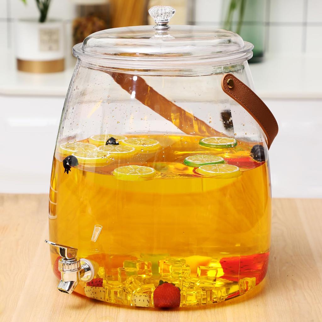 Контейнер-диспенсер для напитков с краном и ручкой, герметичный, диспенсеры для ледяного сока, лимонада, напитков для вечеринок